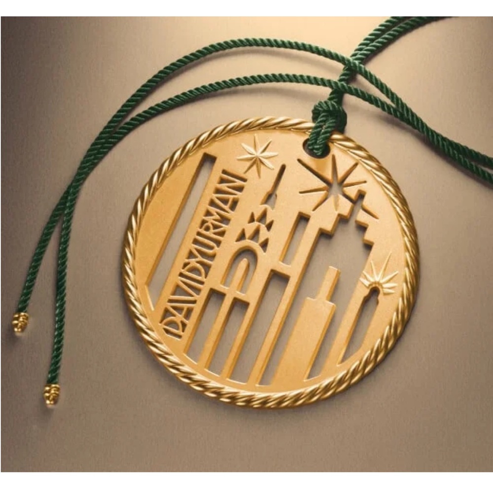 David Yurman Gold Pendant with Green Ribbon - Picture 2 of 8
